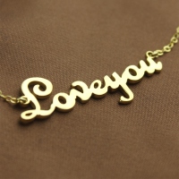 Gold Necklace with Name