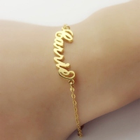 Gold Plate Name Bracelet