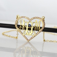 Gold Plated Monogram Necklace