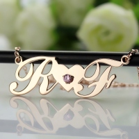 Heart Initial Necklace