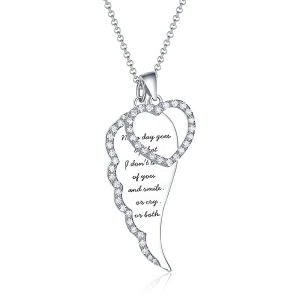 Collier Aille d'Ange-Gravure-Argent