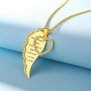 heart necklace with birthstone