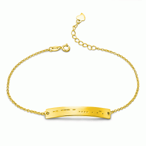 Personalisiertes Armband mit Morsecode in Gold
