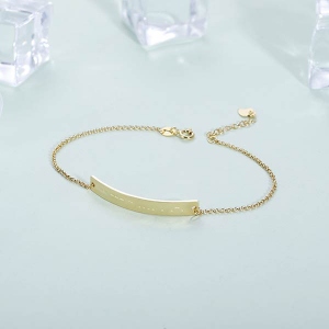 Custom Morse Code Bracelet In Gold