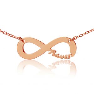 Fio Infinito com nome cortado em ouro rosa
