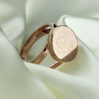 Round Monogram Rings