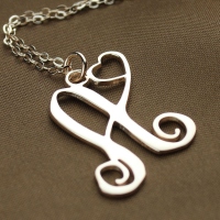 Script Initial Necklace