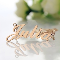 Solid Rose Gold Julia Style Name Necklace