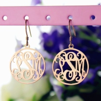 monogram earrings