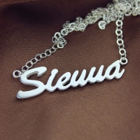 silver necklace