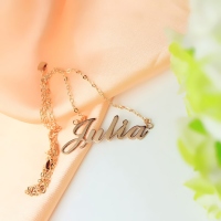 Solid Rose Gold Julia Style Name Necklace