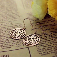 monogram earrings