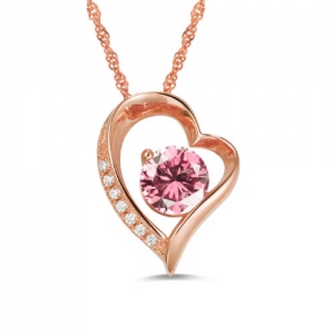 Personalized Birthstone Necklace In Rose Gold