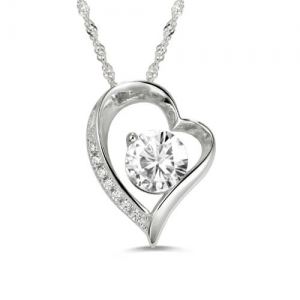 Personalized Birthstone Necklace Sterling Silver