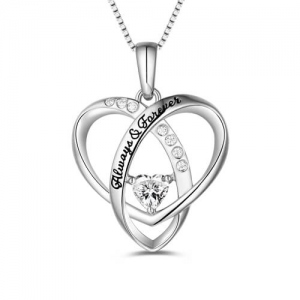 Personalized "Always & Forever" Heart Necklace
