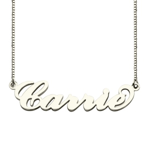 Personalized Stylish Name Necklace In Silver