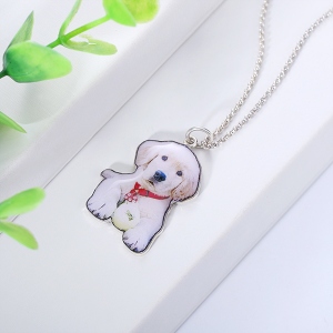 Customized Picture-Engraved Pets Keychain Necklace