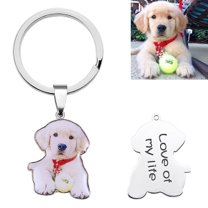 Chaveiro personalizado com foto colorida de animal de estimação