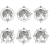 Tree of Life Necklace with Customizable 1-6 Names in Silver