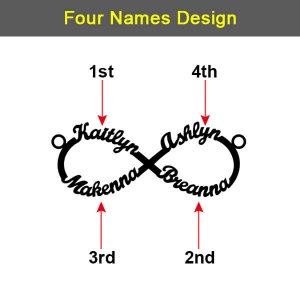Personalized Infinity Name Necklace Sterling Silver