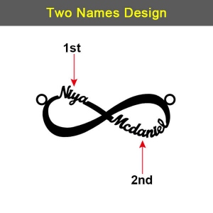 Personalized Infinity Name Necklace Sterling Silver