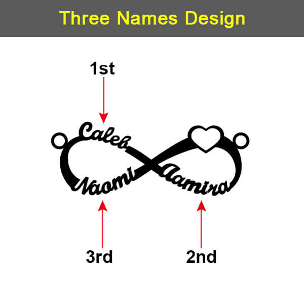Personalized Infinity Name Necklace Sterling Silver