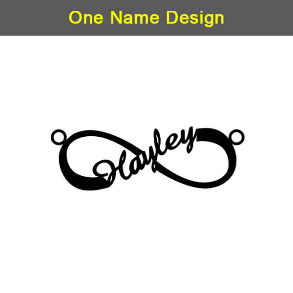 Personalized Infinity Name Necklace Sterling Silver