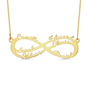 Collier Infini-6 Prénoms-Plaqué Or