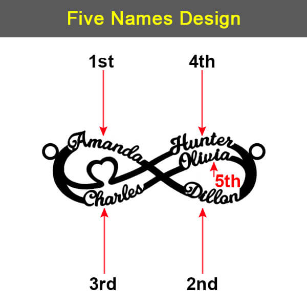 Personalized Infinity Name Necklace Sterling Silver