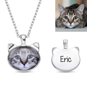 Colar personalizada da foto de cor do gato