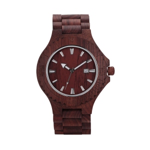 Personlized Men's Wooden Date Display Quartz Watch