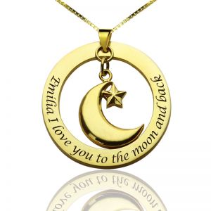 Fio banhado a ouro de 18 k personalizado com nome e frase