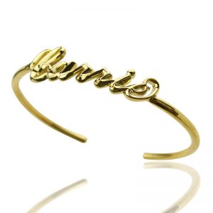 Bracciale personalizzato con nome placcato in oro 18k