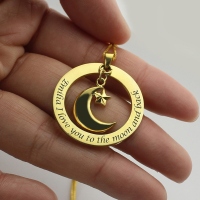 Personalized Love Necklace with Name & Phrase 18k Gold Plated