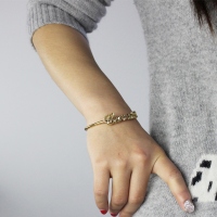 Personalized 18k Gold Plated Name Bangle Bracelet