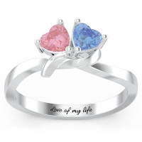 Imprint-able Couple Hearts Promise Ring