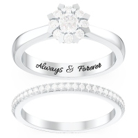 Conjuntos de novia Moissanite Flower
