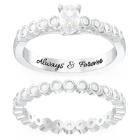 Oval Halo Wedding Ring Sets