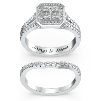 Conjuntos de novia Halo Princess Cut