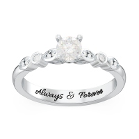 Personalized Solitaire Engagement Ring