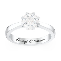 Moissanite Flower Engagement Ring