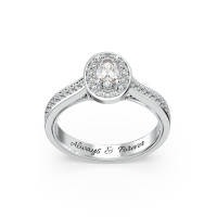 Halo Gemstone Engagement Ring