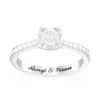 Flower Halo Engagement Ring