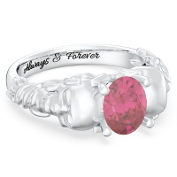 Couple Skull Solitaire Promise Ring