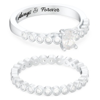 Oval Halo Wedding Ring Sets