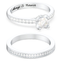 Engraved Receptacle Setting Style Bridal Sets