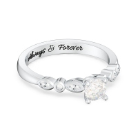 Personalized Solitaire Engagement Ring