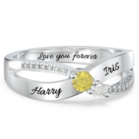 Infinity Promise Ring with Accents