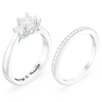 3-Stone Wedding Ring Sets