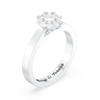 Moissanite Flower Engagement Ring